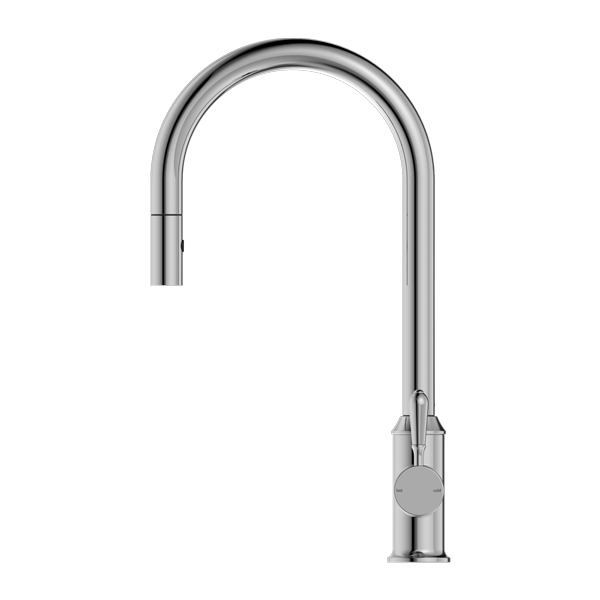 YORK PULL OUT SINK MIXER WITH VEGIE SPRAY FUNCTION WITH METAL LEVER CHROME
