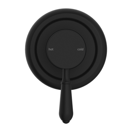 YORK SHOWER MIXER WITH METAL LEVER MATTE BLACK