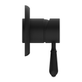 YORK SHOWER MIXER WITH METAL LEVER MATTE BLACK