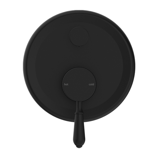 YORK SHOWER MIXER WITH DIVERTOR WITH METAL LEVER MATTE BLACK