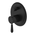 YORK SHOWER MIXER WITH DIVERTOR WITH METAL LEVER MATTE BLACK
