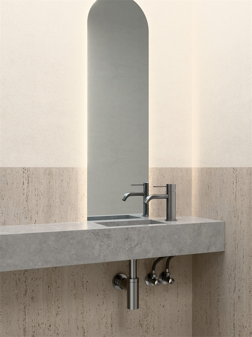 PREMIUM FLEXIBLE MIXER TAP HOSE PAIR GUN METAL