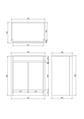 Pako Free Standing Vanity PVC Woodgrain Grey Oak Flat-pack LK-PK74L-OG