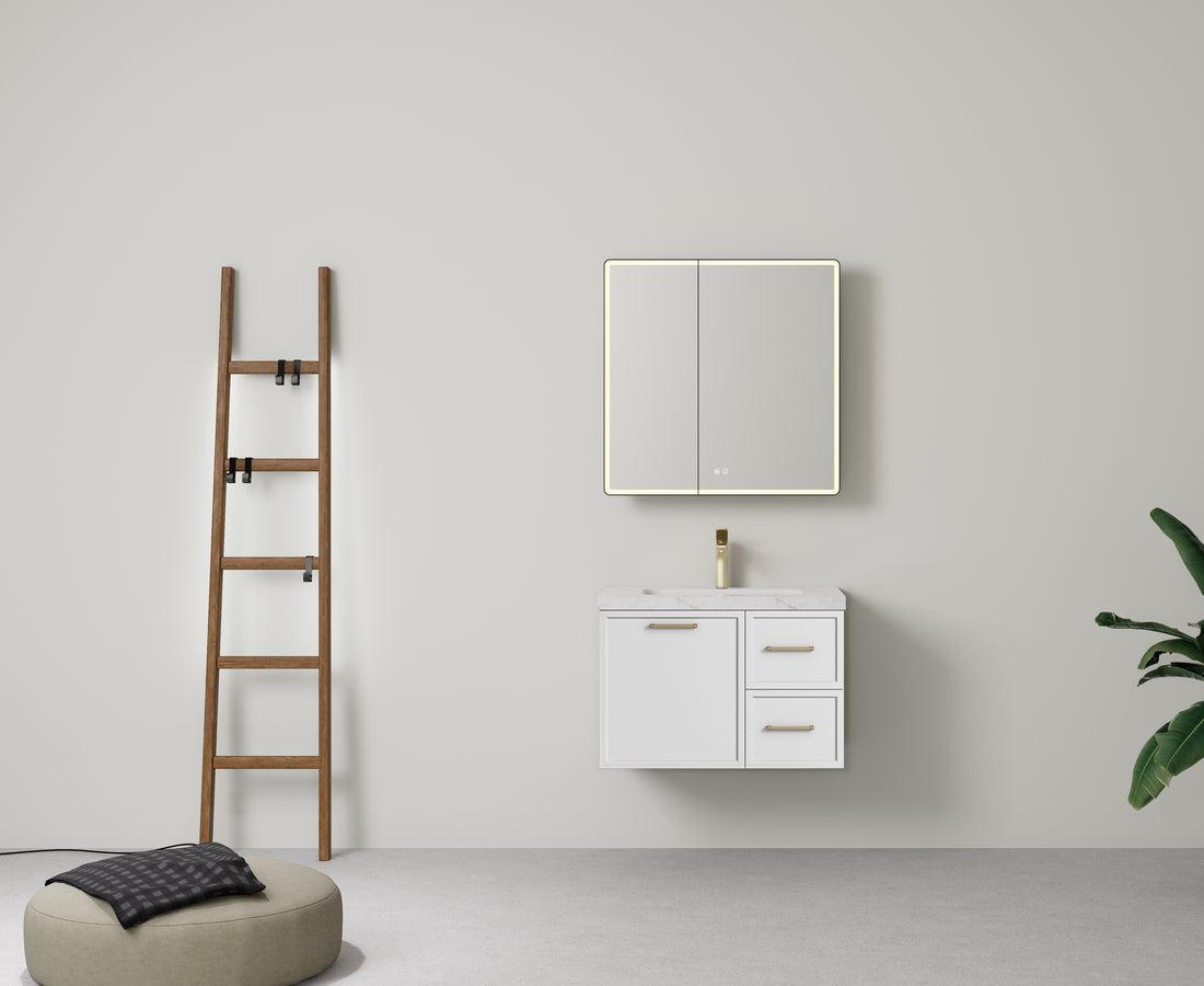 Kingsley Federation Wall Hung PVC Cabinet Matte White