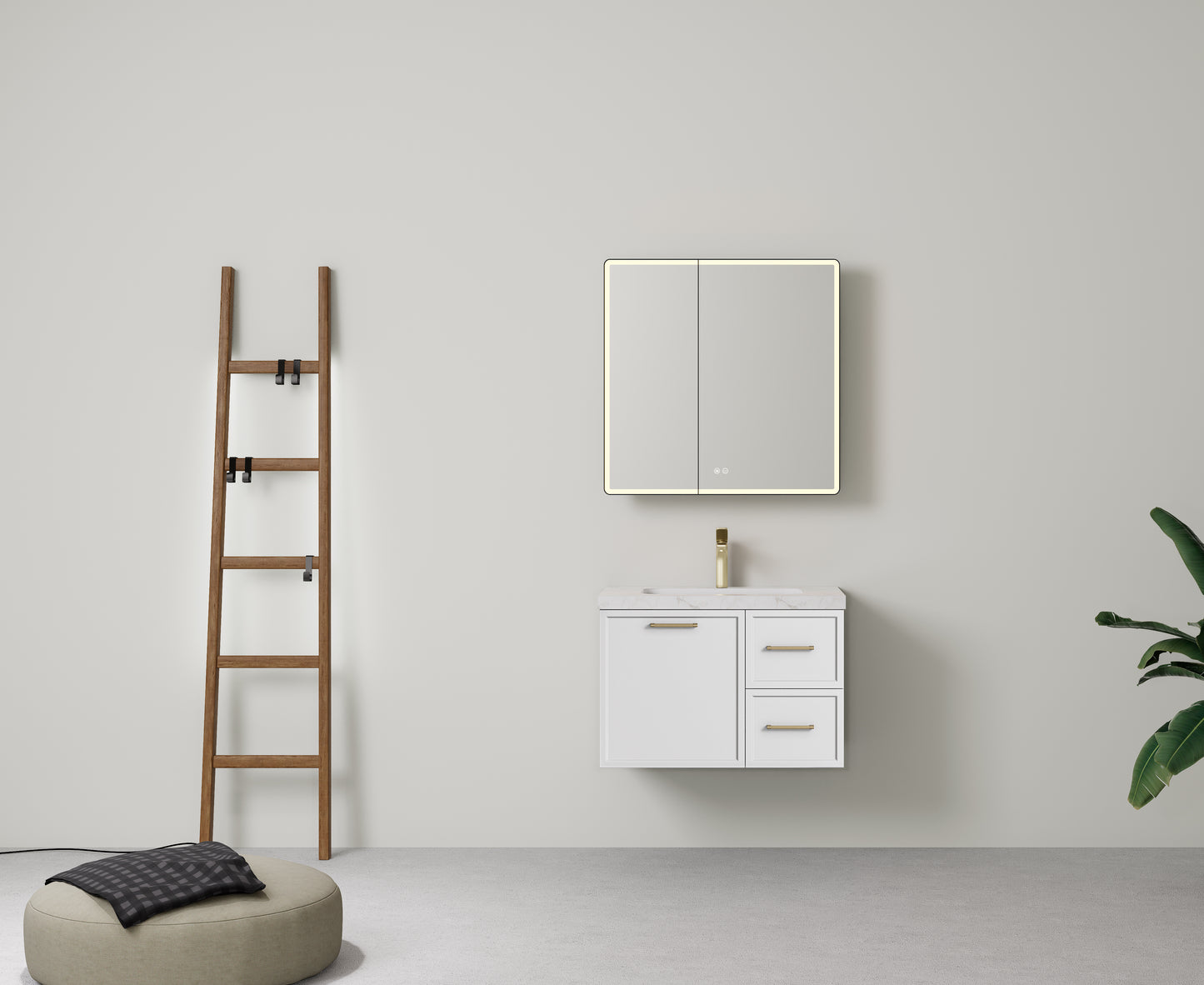 Kingsley Federation Wall Hung PVC Cabinet Matte White