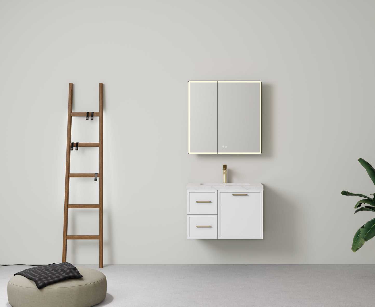 Kingsley Federation Wall Hung PVC Cabinet Matte White