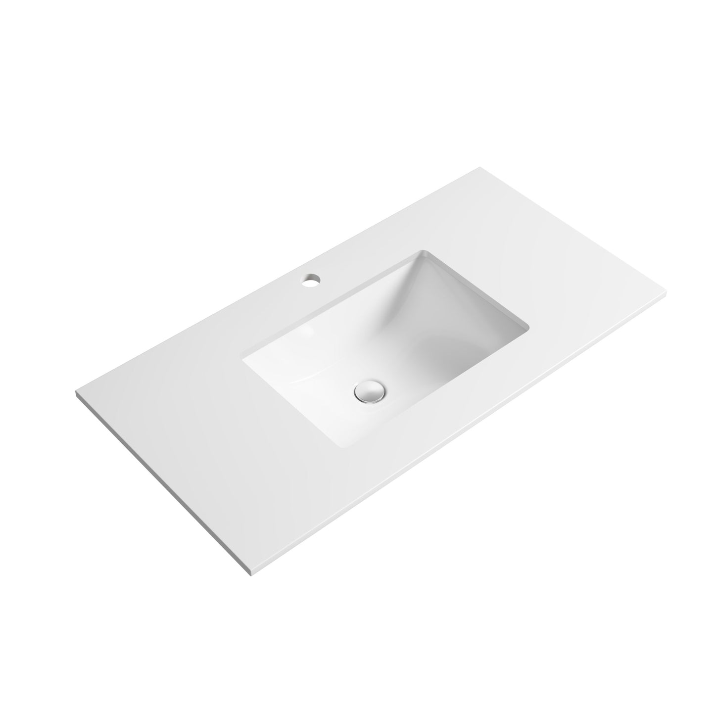 Pure White Stone Top With Undermount Basin