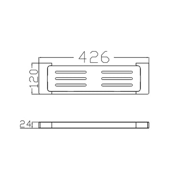 Pearl Metal Shower Shelf Chrome — Shelves