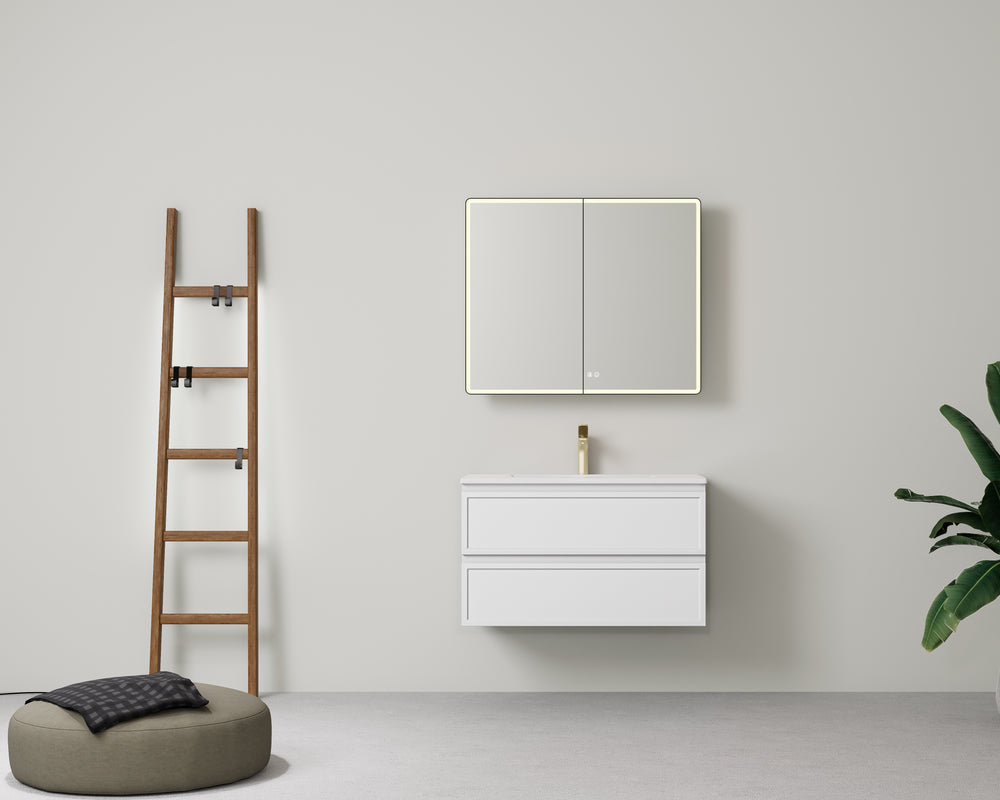 New Hamilton Federation Slim Wall Hung Cabinet Matte White
