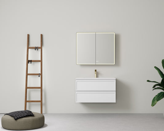 New Hamilton Federation Slim Wall Hung Cabinet Matte White