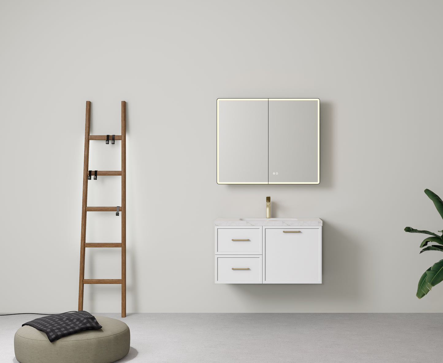 Kingsley Federation Wall Hung PVC Cabinet Matte White