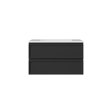 New Hamilton Federation Slim Wall Hung Cabinet Matte Black