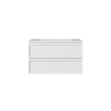 New Hamilton Federation Slim Wall Hung Cabinet Matte White