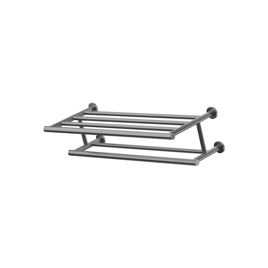 Lucent Designs Argia Towel Rack — Gun Metal [PVD], Gunmetal, Brass, Towel Rings, Racks & Ladders, Round