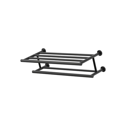 Lucent Designs Argia Towel Rack — Matte Black [Electroplated], Black, Brass, Towel Rings, Racks & Ladders, Round