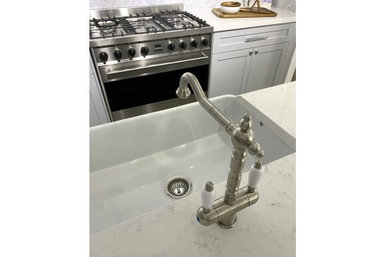 90 x 50mm Brushed Nickel Basket Waste with Long Screw