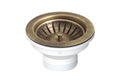 90 x 50mm Antique Brass Basket Waste with Long Screw