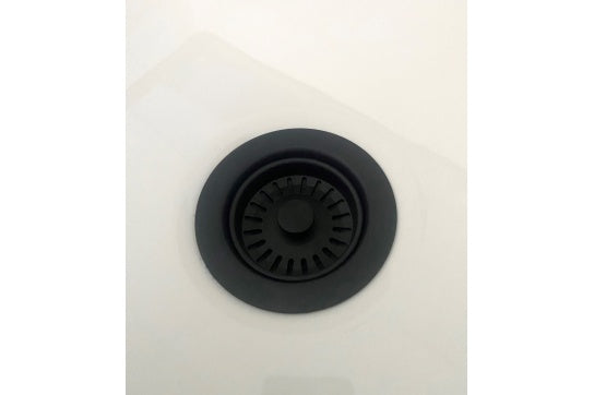 90 x 50mm Matte Black Basket Waste with Long Screw