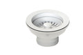 90 x 50mm Matte White Basket Waste with Long Screw