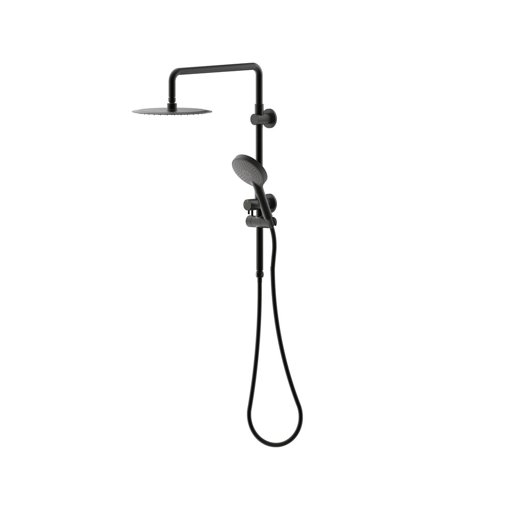 Elanna Half Rail Hand Shower With Diverter - Matte Black [Electroplated]