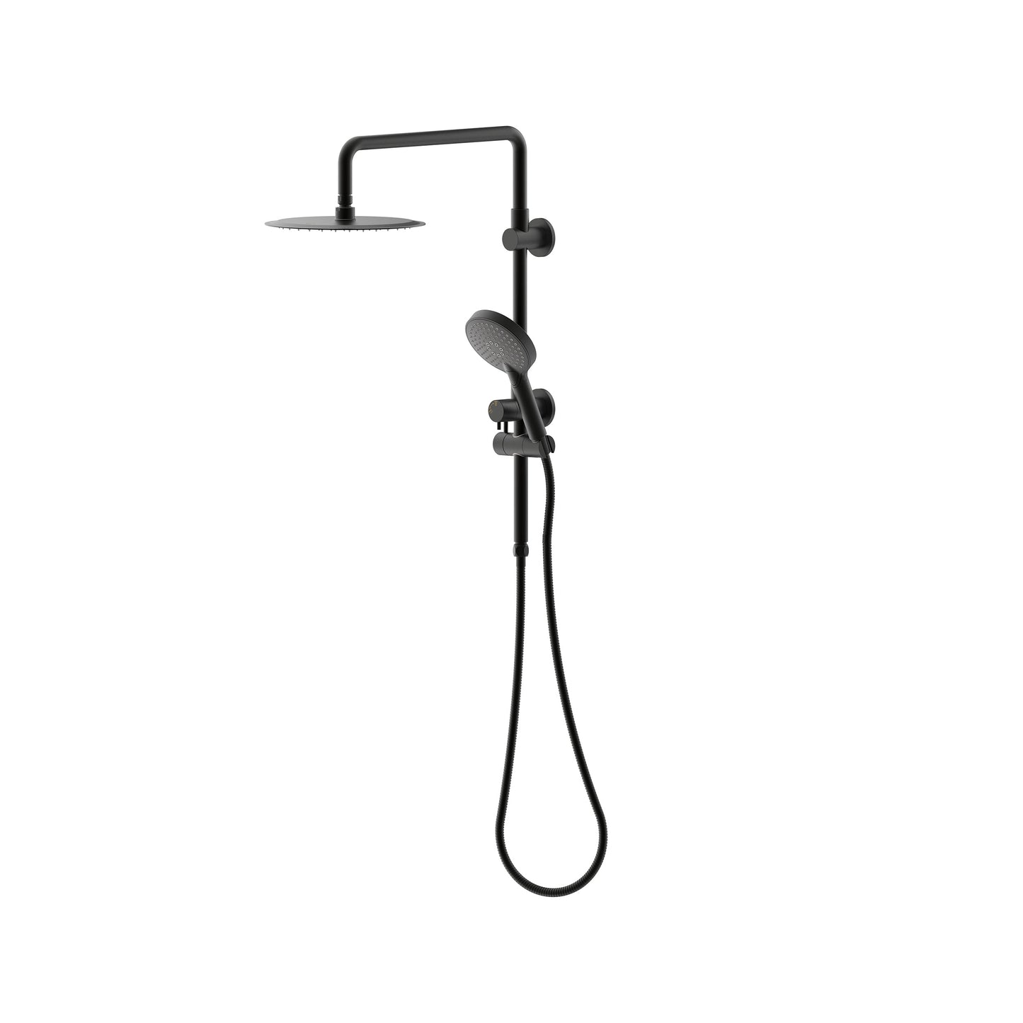 Elanna Half Rail Hand Shower With Diverter - Matte Black [Electroplated]