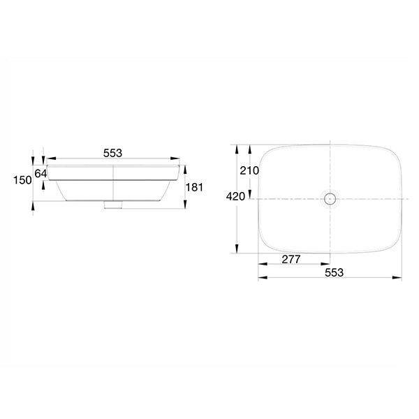 Cygnet Semi Inset Basin