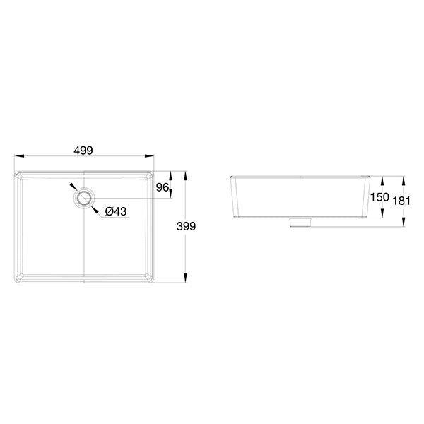 Heron Square Vessel Basin No Taphole White