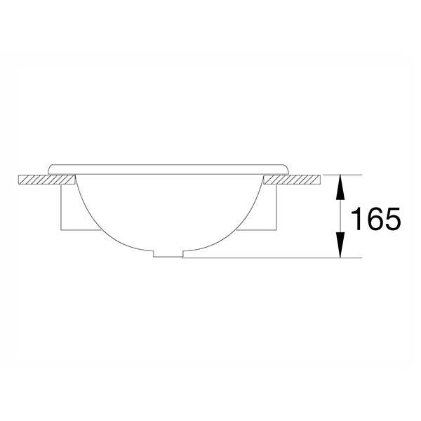 Studio 550 Vanity Basin - 3 Tap Hole - Overflow - Inc Fixing Kit