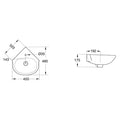 Studio Corner Wall Basin with Fixing Kit