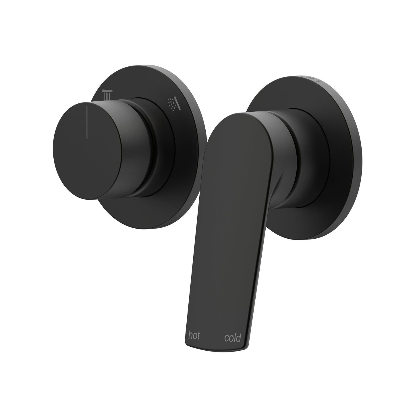 Sereia Shower/Wall Mixer with Diverter Trim Kit - Matte Black [Electroplated]