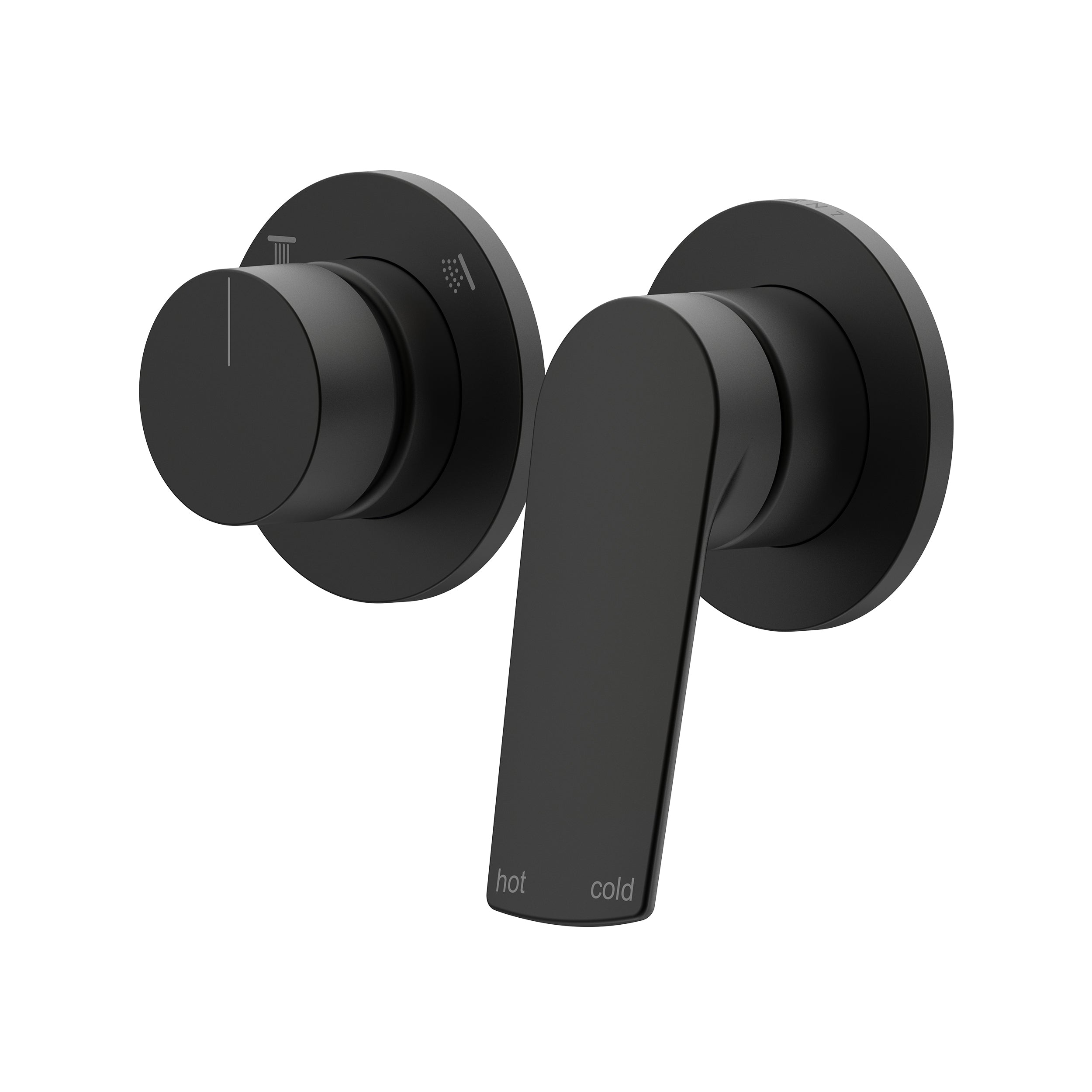 Sereia Shower/Wall Mixer with Diverter Trim Kit - Matte Black [Electroplated]