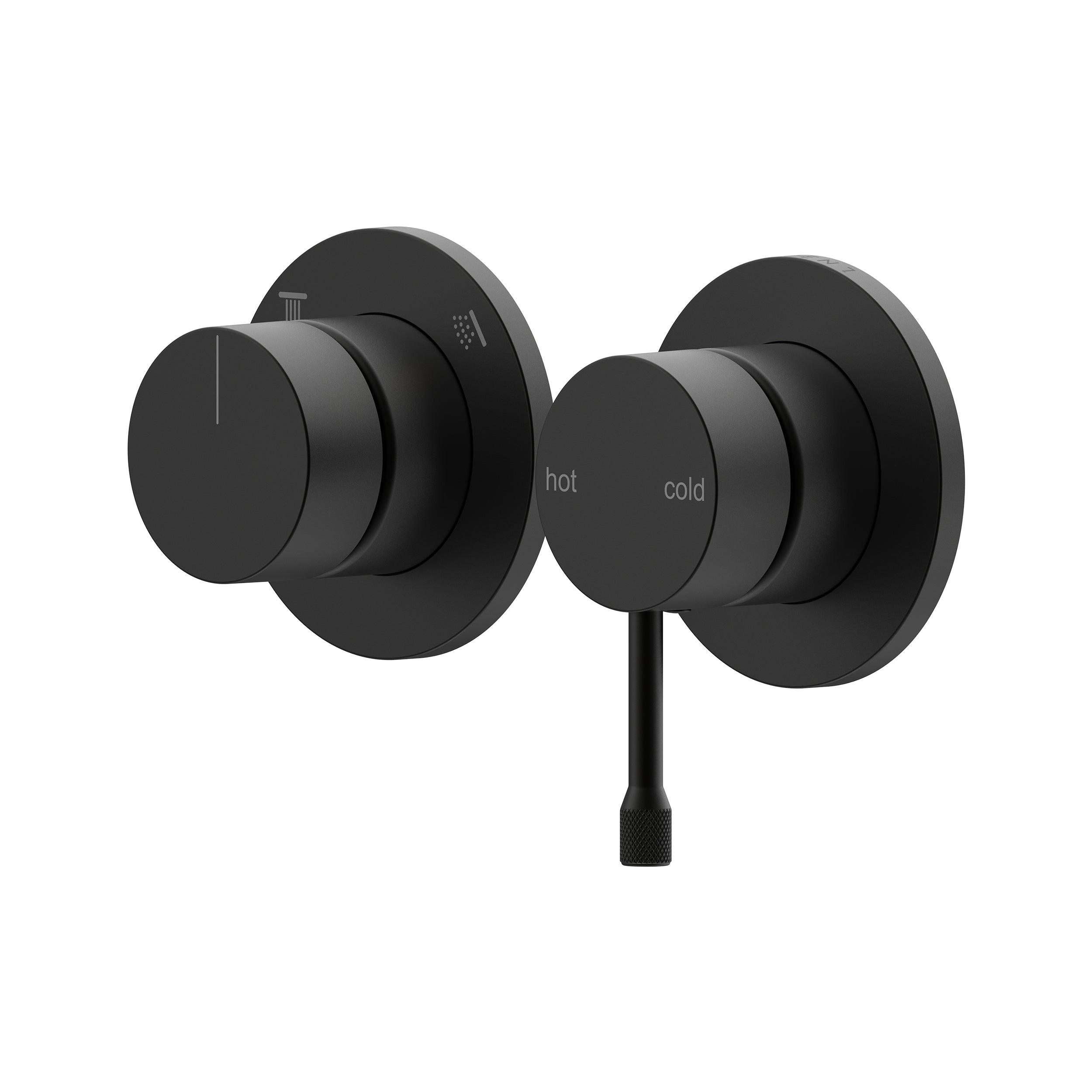 Leora Shower/Wall Mixer with Diverter Trim Kit - Matte Black [Electroplated]