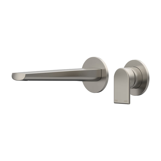 Lekki Wall Basin/Bath Mixer Set 200 Spout Trim Kit Lead Free - Brushed Nickel [PVD]
