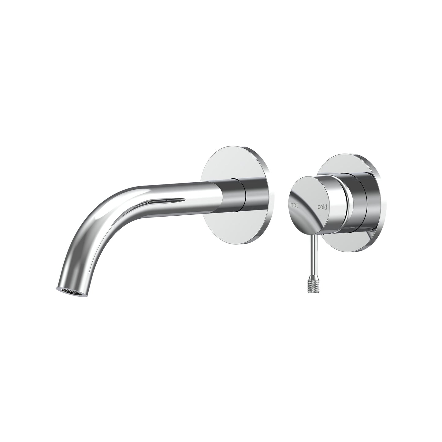 Leora Wall Basin/Bath Mixer Set 180 Curved Spout Trim Kit Lead Free - Chrome