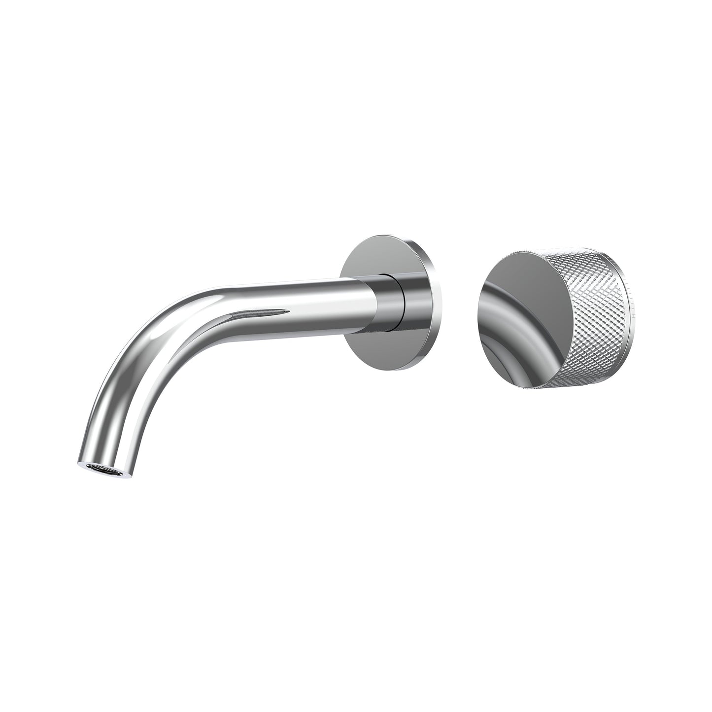 Leggero Wall Basin/Bath Progressive Mixer Set 180 Curved Spout Trim Kit Lead Free - Chrome