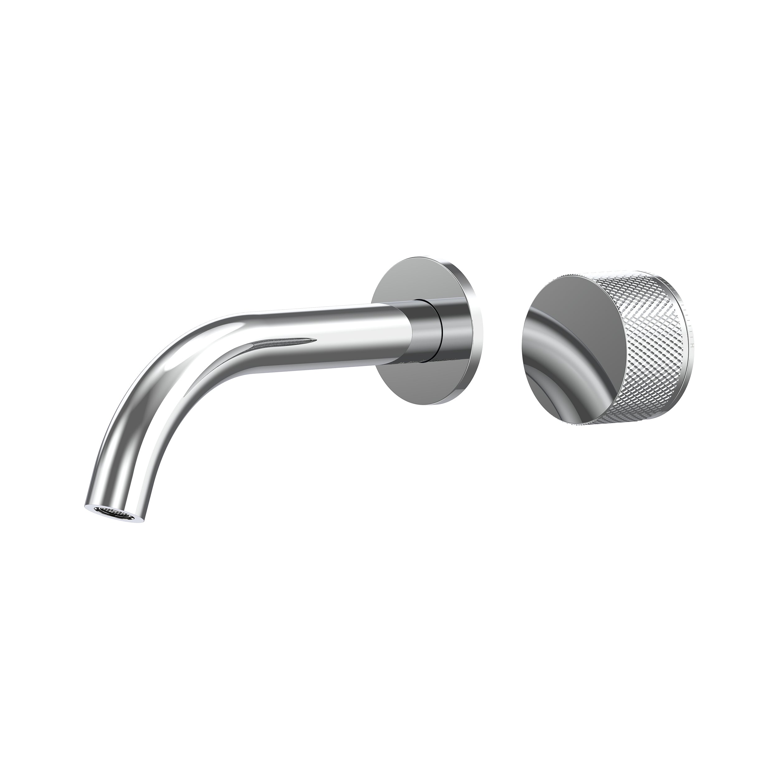 Leggero Wall Basin/Bath Progressive Mixer Set 180 Curved Spout Trim Kit Lead Free - Chrome