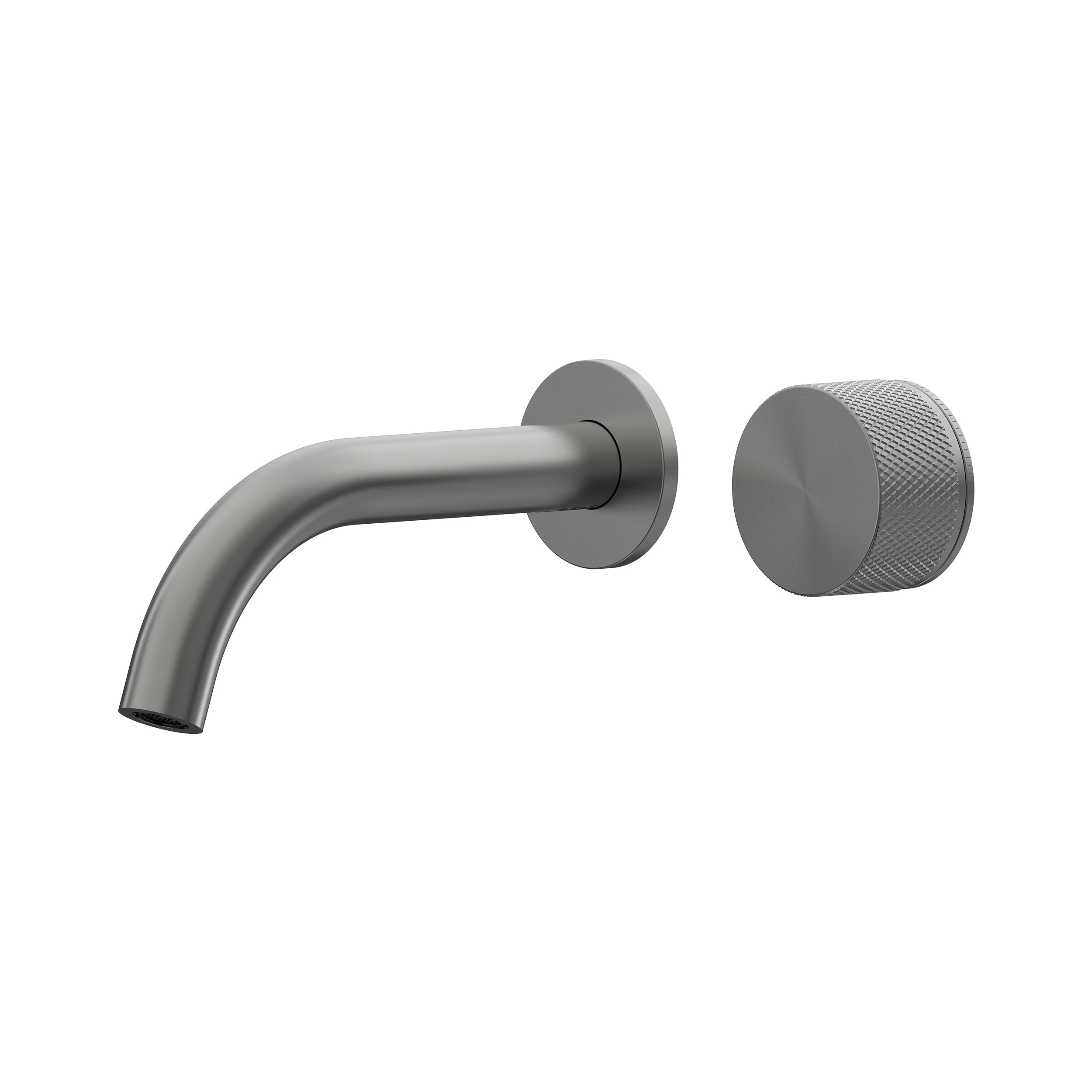 Leggero Wall Basin/Bath Progressive Mixer Set 180 Curved Spout Trim Kit Lead Free - Gun Metal [PVD]