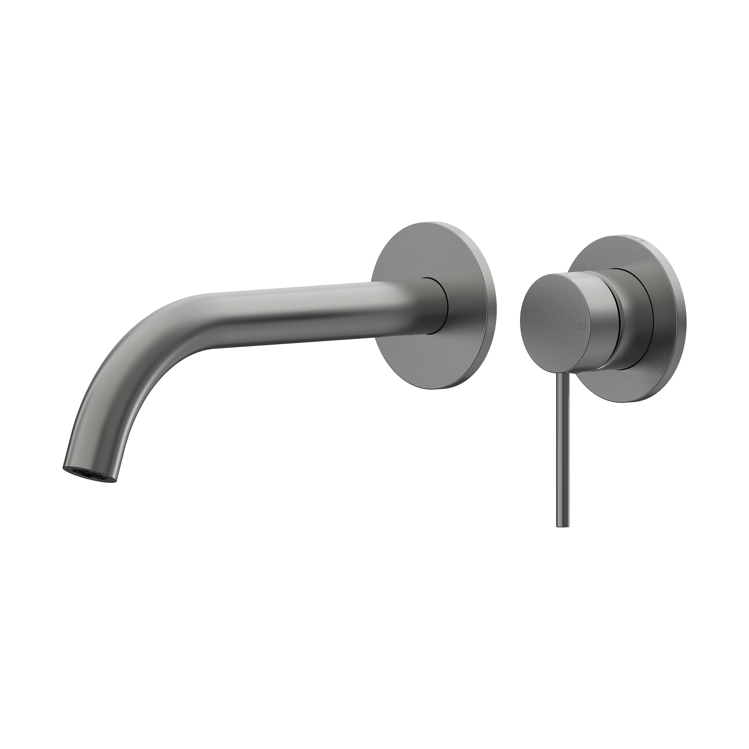 Argia Wall Basin/Bath Mixer Set 220 Curved Spout Trim Kit - Gun Metal [PVD]