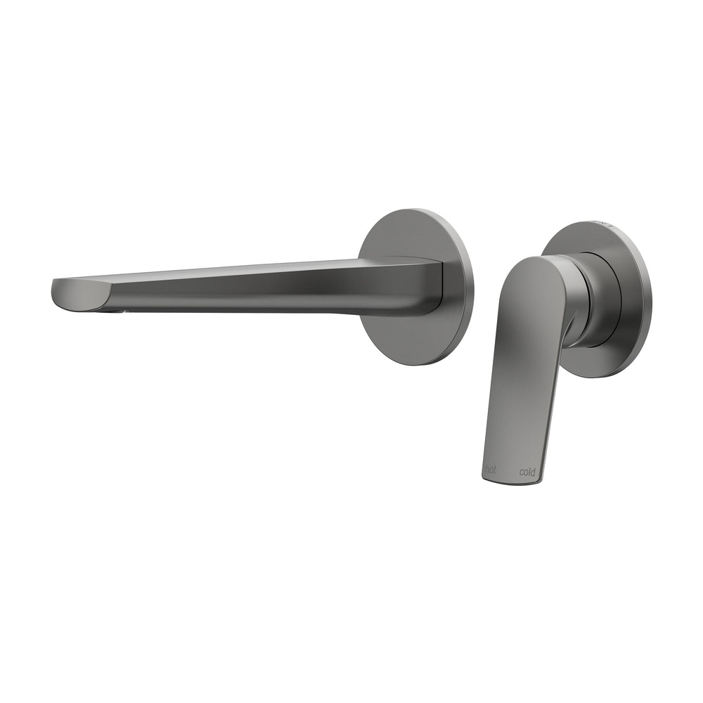 Sereia Wall Basin/Bath Mixer Set 200 Spout Trim Kit Lead Free - Gun Metal [PVD]