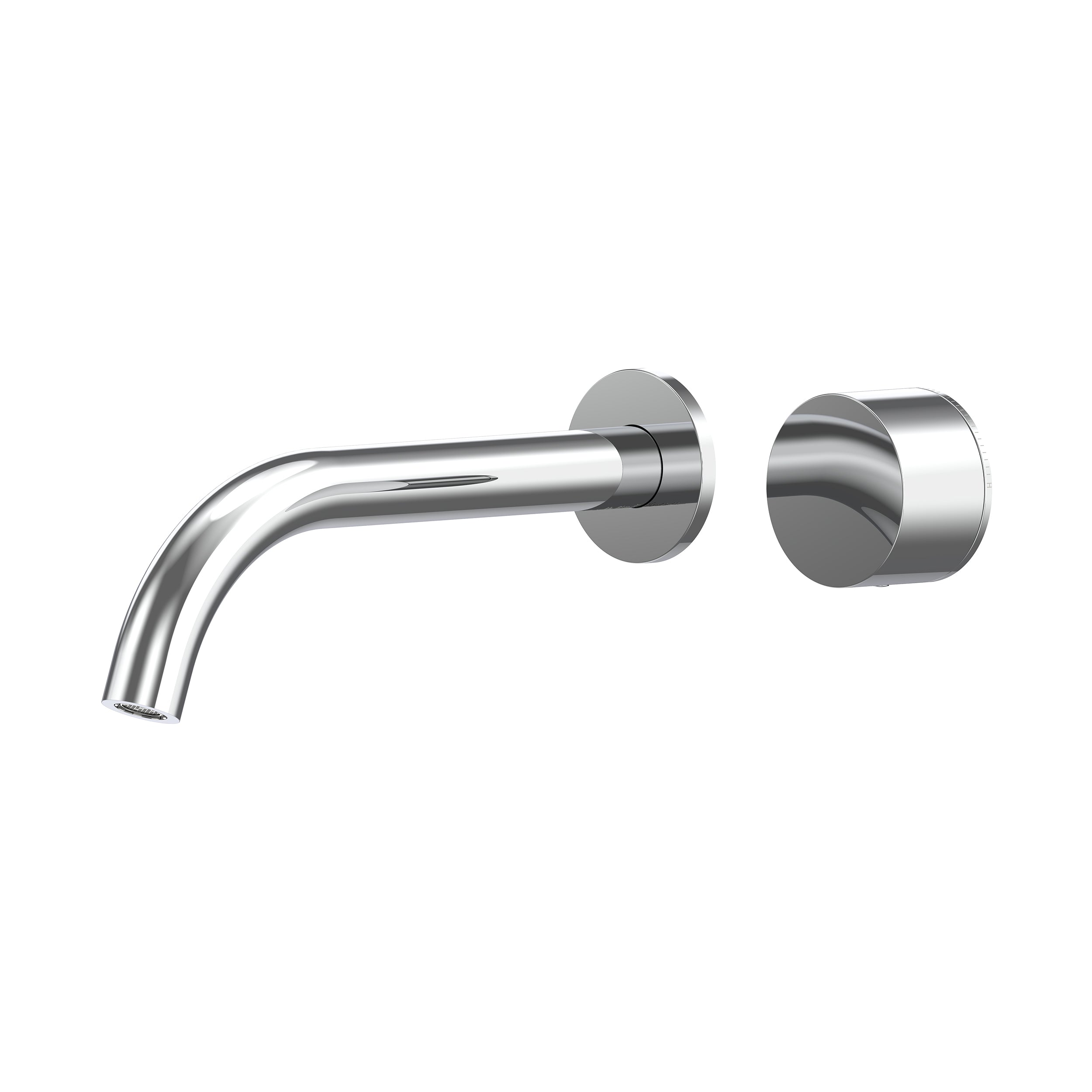 Cahya Wall Basin/Bath Progressive Mixer Set 220 Curved Spout Trim Kit Lead Free - Chrome