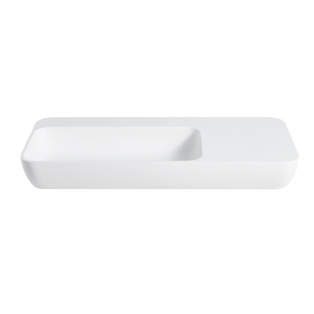 Roccia Solid Surface Stone Wall Hung Basin LK-SRW900-MW