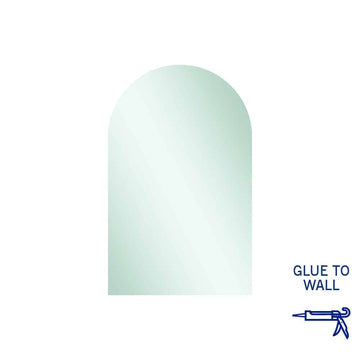AC5080GT Church Shape Polished Edge Mirror Glue-to-Wall