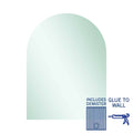 AC7510GTD Church Shape Polished Edge Mirror Glue-to-Wall including demister