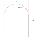 AC7510GT Church Shape Polished Edge Mirror Glue-to-Wall