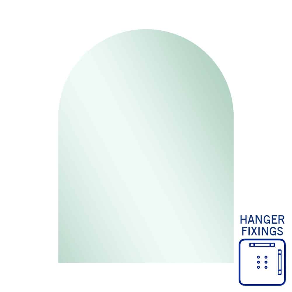 AC7510HN Church Shape Polished Edge Mirror with Hangers