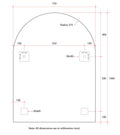 AC7510HN Church Shape Polished Edge Mirror with Hangers
