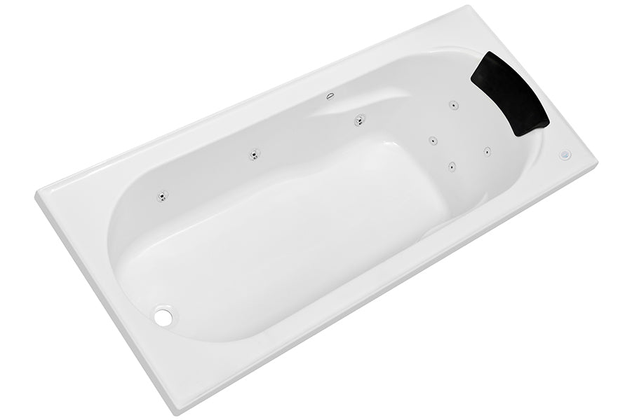 Adatto 1510/1650 Santai 10-Jet Spa Bath — White Baths, Acrylic Baths, Built In Baths, Rectangular Baths