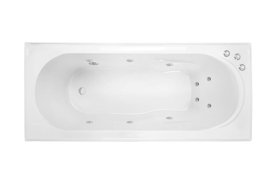 Adatto 1510/1650 Santai 10-Jet Spa Bath — White Baths, Acrylic Baths, Built In Baths, Rectangular Baths