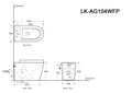 Agena Rimless Wall Faced Floor Toilet Pan LK-AG104WFP