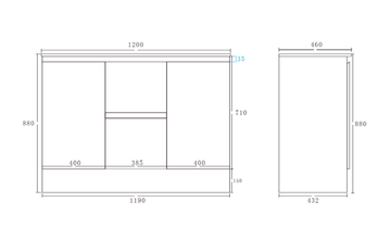 Alpha Free Standing PVC Vanity with soft closing LK-AL124DK